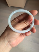 Load image into Gallery viewer, 51.5mm certified Type A 100% Natural icy watery light green purple round cut oval Jadeite Jade bangle AU27-8535