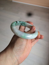 Load image into Gallery viewer, 57.7mm certificated Type A 100% Natural sunny green/white/purple Jadeite Jade bangle AY49-4128