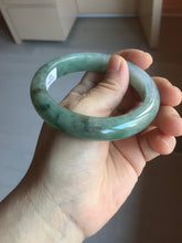 Load image into Gallery viewer, 57.9mm Certified Type A 100% Natural green/gray/black chubby Jadeite bangle PB240-9525