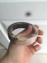 Load image into Gallery viewer, 55.2mm 100% natural pink/yellow/dark red/black time series(时光系列) Square style rose stone (Rhodonite)square bangle XY85