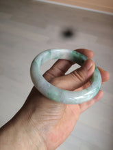 Load image into Gallery viewer, 57.7mm certificated Type A 100% Natural sunny green/white/purple Jadeite Jade bangle AY49-4128