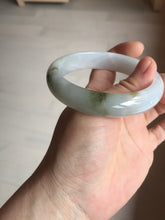Load image into Gallery viewer, 57.7mm Certified 100% natural Type A dark green white gray purple brown jadeite jade bangle AD119-3012