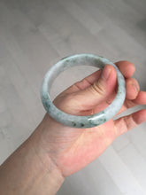 Load image into Gallery viewer, 59mm Certified Type A 100% Natural green gray Jadeite Jade bangle BN17-7070