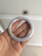 Load image into Gallery viewer, 53.5mm certified Type A 100% Natural light purple/white Jadeite Jade bangle AX82-0310
