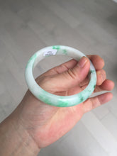 Load image into Gallery viewer, 58mm Certified Type A 100% Natural sunny green/white Jadeite Jade bangle BN16-7069