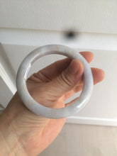 Load image into Gallery viewer, 53.5mm certified Type A 100% Natural light purple/white Jadeite Jade bangle AX82-0310