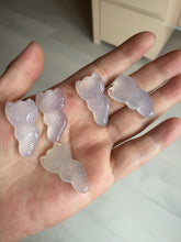 Load image into Gallery viewer, 100% natural icy transparent White/clear Chalcedony fox pendant CB80