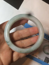 Load image into Gallery viewer, 55mm certified Type A 100% Natural green/white Jadeite Jade bangle BF67-4487