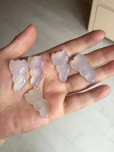 Load image into Gallery viewer, 100% natural icy transparent White/clear Chalcedony fox pendant CB80