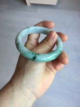 Load image into Gallery viewer, 55.5mm Certified Type A 100% Natural light green purple with floating flowers Jadeite bangle AY129-6645
