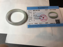 Load image into Gallery viewer, 51.5mm certified 100% natural type A light purple sunny green yellow oval jadeite jade bangle BL77-8666