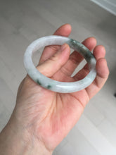 Load image into Gallery viewer, 58.7mm Certified Type A 100% Natural light green/white Jadeite Jade bangle BN15-7081
