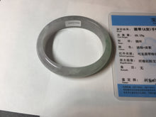 Load image into Gallery viewer, 51.5mm certified 100% natural type A light purple sunny green yellow oval jadeite jade bangle BL77-8666