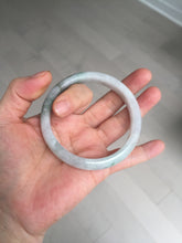 Load image into Gallery viewer, 58.7mm Certified Type A 100% Natural light green/white Jadeite Jade bangle BN15-7081
