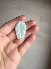 Load image into Gallery viewer, 100% natural type A sunny green white purple jadeite jade leaf pendant group PB46