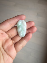 Load image into Gallery viewer, 100% natural type A sunny green white purple jadeite jade leaf pendant group PB46