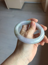 Load image into Gallery viewer, 60.5mm Certified Type A 100% Natural icy watery green/purple chubby Jadeite Jade bangle PB236-9536