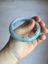 Load image into Gallery viewer, 55mm Certified Type A 100% Natural light green purple with floating flowers Jadeite bangle AY128-6647