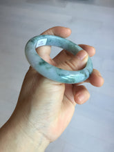 Load image into Gallery viewer, 55mm Certified Type A 100% Natural light green purple with floating flowers Jadeite bangle AY128-6647