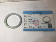 Load image into Gallery viewer, 51.5mm certified Type A 100% Natural sunny green purple oval Jadeite Jade bangle AA97-9110