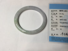 Load image into Gallery viewer, 51.5mm certified Type A 100% Natural sunny green purple oval Jadeite Jade bangle AA97-9110