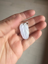Load image into Gallery viewer, 100% natural type A sunny green white purple jadeite jade leaf pendant group PB46