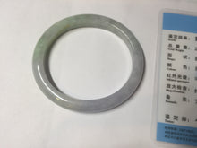Load image into Gallery viewer, 51.5mm certified Type A 100% Natural sunny green purple oval Jadeite Jade bangle AA97-9110