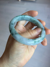 Load image into Gallery viewer, 55mm Certified Type A 100% Natural light green purple with floating flowers Jadeite bangle AY128-6647