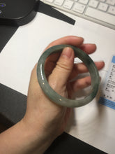Load image into Gallery viewer, 60.5mm Certified Type A 100% Natural dark green/gray Jadeite Jade bangle S88-7057