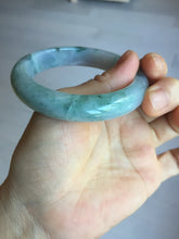 Load image into Gallery viewer, 55mm Certified Type A 100% Natural light green purple with floating flowers Jadeite bangle AY128-6647