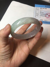 Load image into Gallery viewer, 51.5mm certified 100% natural type A light purple sunny green yellow oval jadeite jade bangle BL77-8666