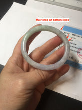 Load image into Gallery viewer, 51.5mm certified Type A 100% Natural sunny green purple oval Jadeite Jade bangle AA97-9110