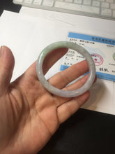 Load image into Gallery viewer, 51.5mm certified Type A 100% Natural sunny green purple oval Jadeite Jade bangle AA97-9110