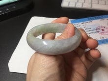 Load image into Gallery viewer, 51.5mm certified 100% natural type A light purple sunny green yellow oval jadeite jade bangle BL77-8666