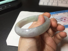 Load image into Gallery viewer, 51.5mm certified 100% natural type A light purple sunny green yellow oval jadeite jade bangle BL77-8666