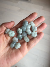 Load image into Gallery viewer, Type A 100% Natural light green/white 3D jadeite Jade flower Pendant AX148