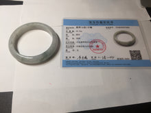 Load image into Gallery viewer, 53.7mm certificated Type A 100% Natural light green white Jadeite Jade bangle S89-7060