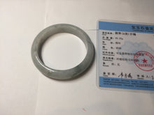 Load image into Gallery viewer, 53.7mm certificated Type A 100% Natural light green white Jadeite Jade bangle S89-7060