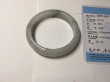 Load image into Gallery viewer, 53.7mm certificated Type A 100% Natural light green white Jadeite Jade bangle S89-7060