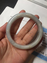 Load image into Gallery viewer, 59.5mm Certified Type A 100% Natural icy watery light green blue Jadeite Jade bangle BN68-2596