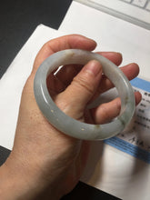 Load image into Gallery viewer, 59.5mm Certified Type A 100% Natural icy watery light green blue Jadeite Jade bangle BN68-2596