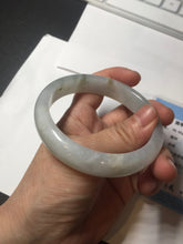 Load image into Gallery viewer, 59.5mm Certified Type A 100% Natural icy watery light green blue Jadeite Jade bangle BN68-2596