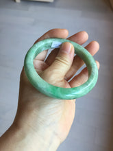 Load image into Gallery viewer, 59mm Certified Type A 100% Natural sunny green gray Jadeite Jade bangle PA126-9888