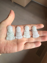 Load image into Gallery viewer, 100% Natural white light green jadeite Jade baby Buddha (宝宝佛) pendant group AU19