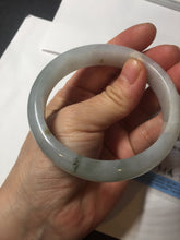 Load image into Gallery viewer, 59.5mm Certified Type A 100% Natural icy watery light green blue Jadeite Jade bangle BN68-2596