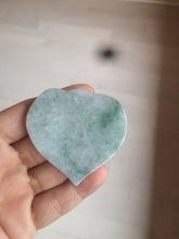 Load image into Gallery viewer, 100% Natural type A light green/white concentric hearts/pinky promise(执子之手,与子偕老) jadeite Jade pendant necklace AZ74