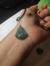 Load image into Gallery viewer, 100% Natural blue gray green  Guatemala jadeite Jade  happy buddha pendant group BH58