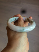 Load image into Gallery viewer, 62.7mm Certified Type A 100% Natural light green/white/brown/purple Jadeite Jade bangle AH84-0438