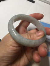 Load image into Gallery viewer, 53.7mm certificated Type A 100% Natural light green white Jadeite Jade bangle S89-7060