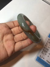 Load image into Gallery viewer, 56.2mm certified Type A 100% Natural green/red/gray/purple (FU LU SHOU) Jadeite Jade bangle BL78-8659